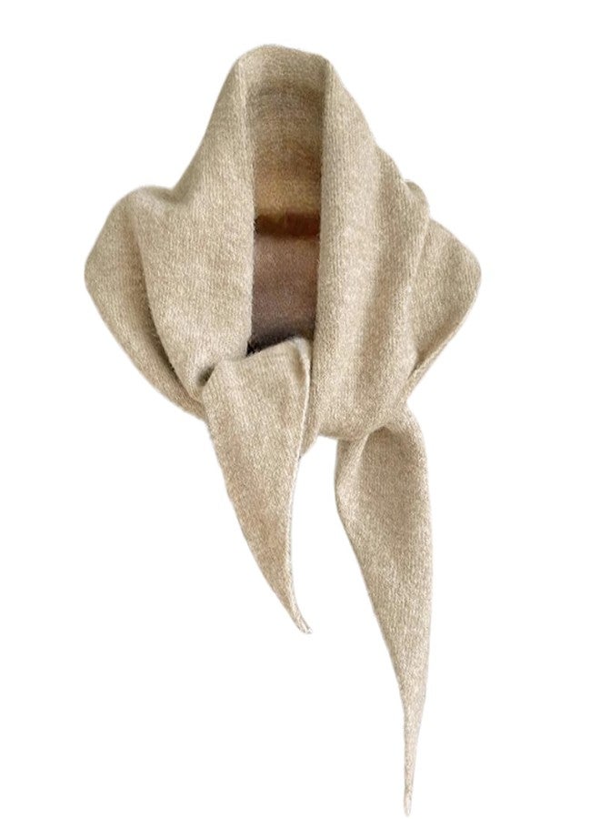 TYATVS Knit Triangle Scarf for Women Knitted Head Scarf Y2k Bandana Fisherman Downtown Girl Aesthetic Accessories - Image 1